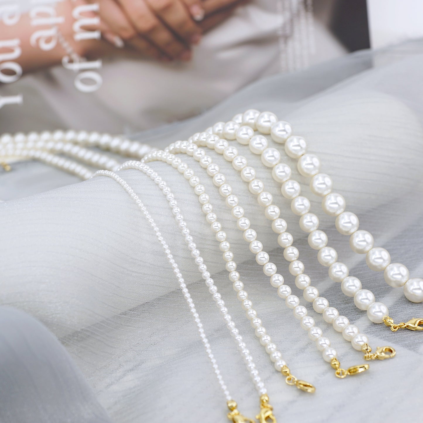 Classic Swarovski Crystal Pearl Necklace