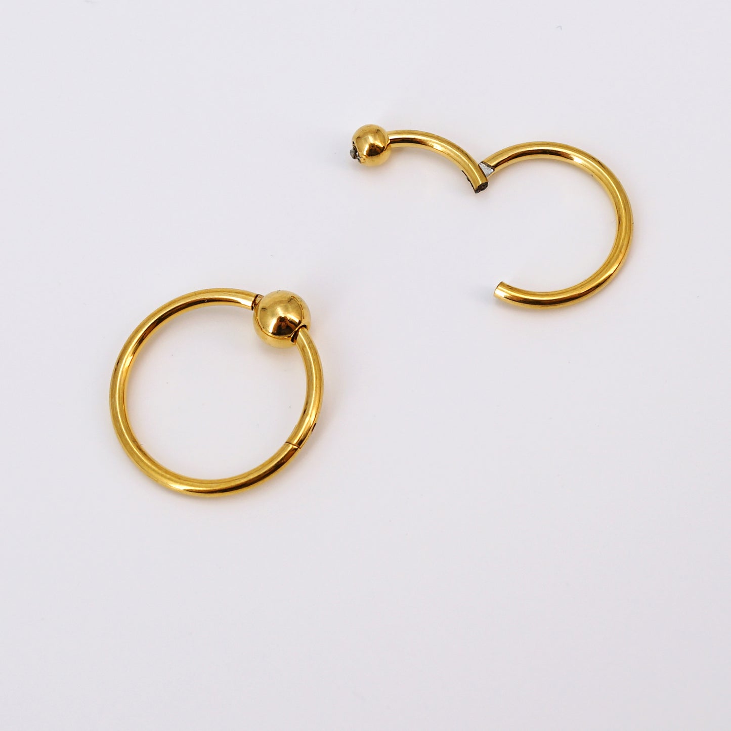 16G Surgical Steel Clicker Hoop, Daith Hoop