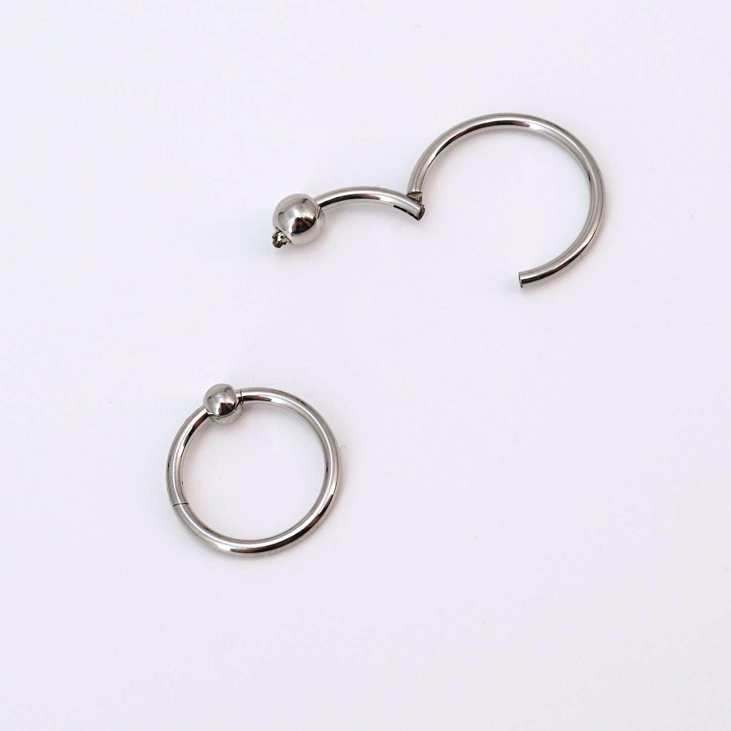 16G Surgical Steel Clicker Hoop, Daith Hoop