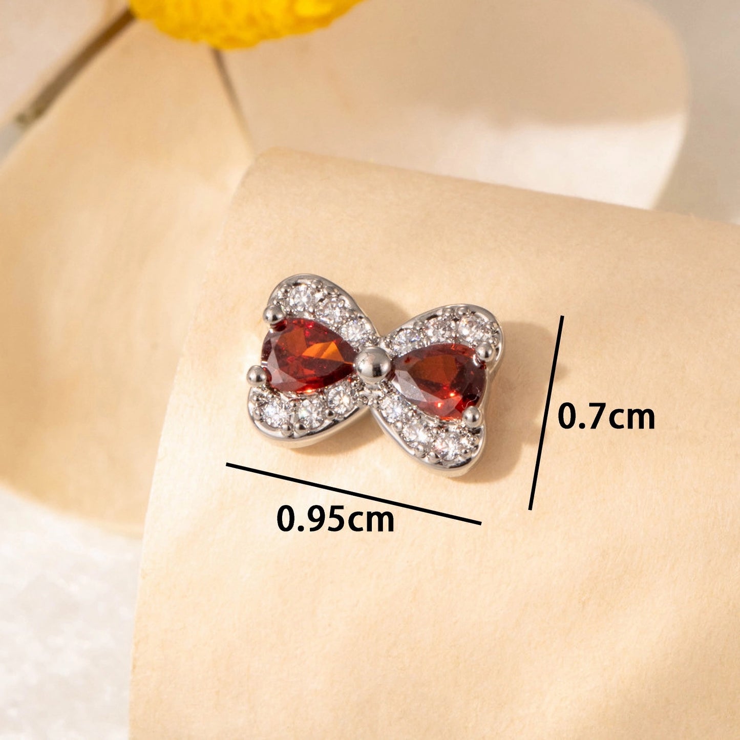 Bow-knot CZ Stud Earrings, 20G Helix Cartilage Piercing