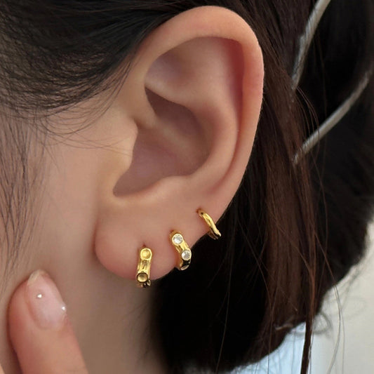 6mm Huggie Hoops, Tiny Hoop Earrings (A Pair)