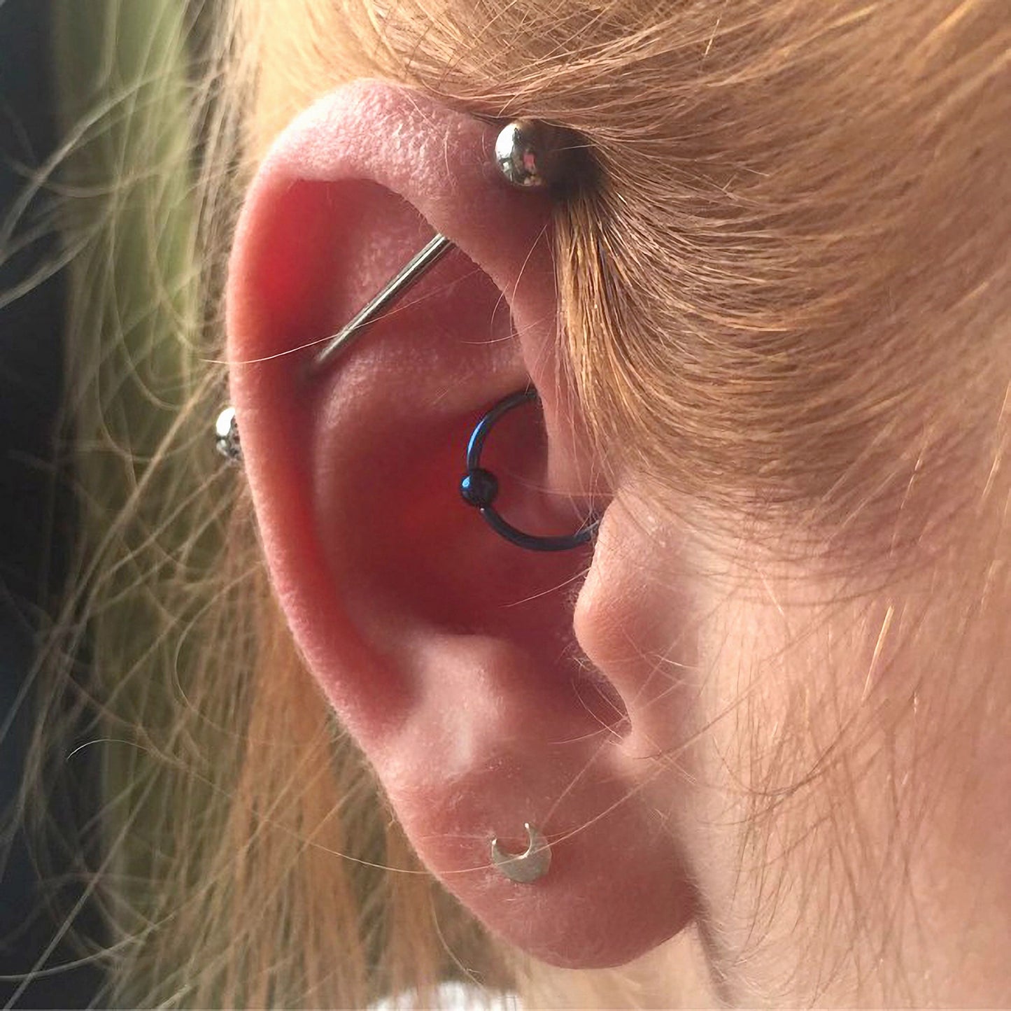 16G Surgical Steel Clicker Hoop, Daith Hoop