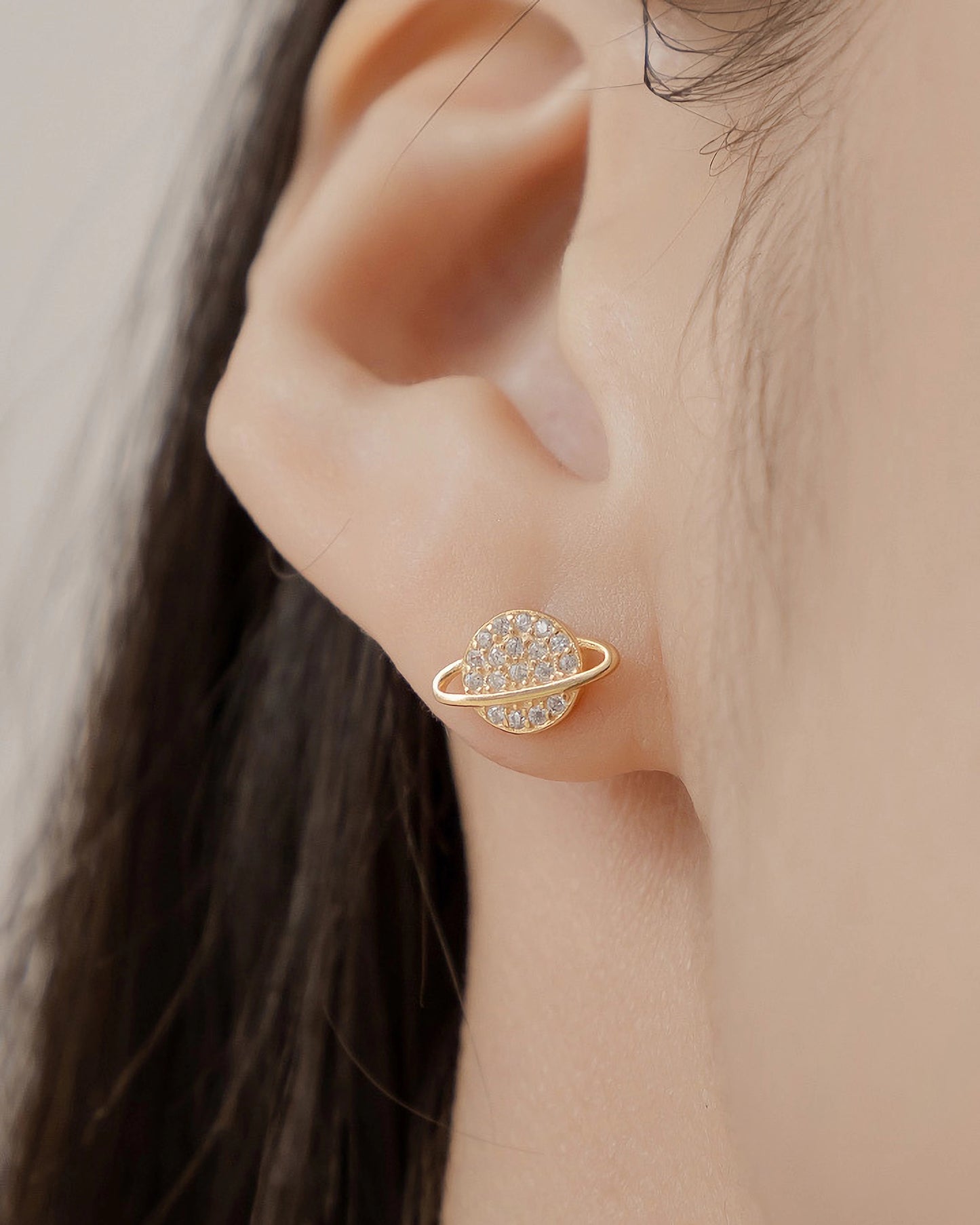 20G Butterfly CZ Nose Stud, L-Shaped Dangle Nose Ring