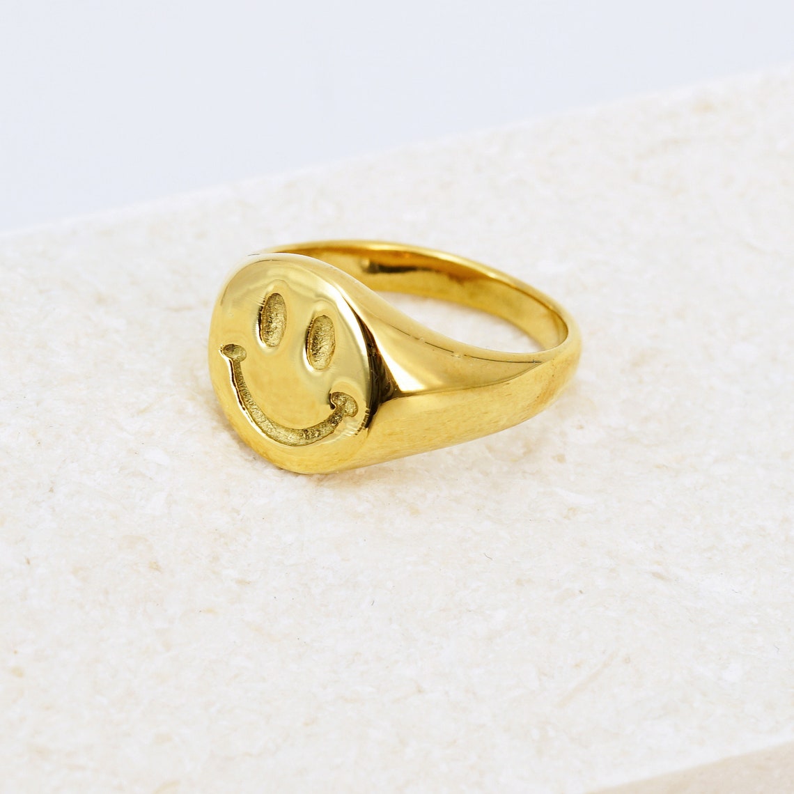 Smiley Face Ring, Happy Face Ring