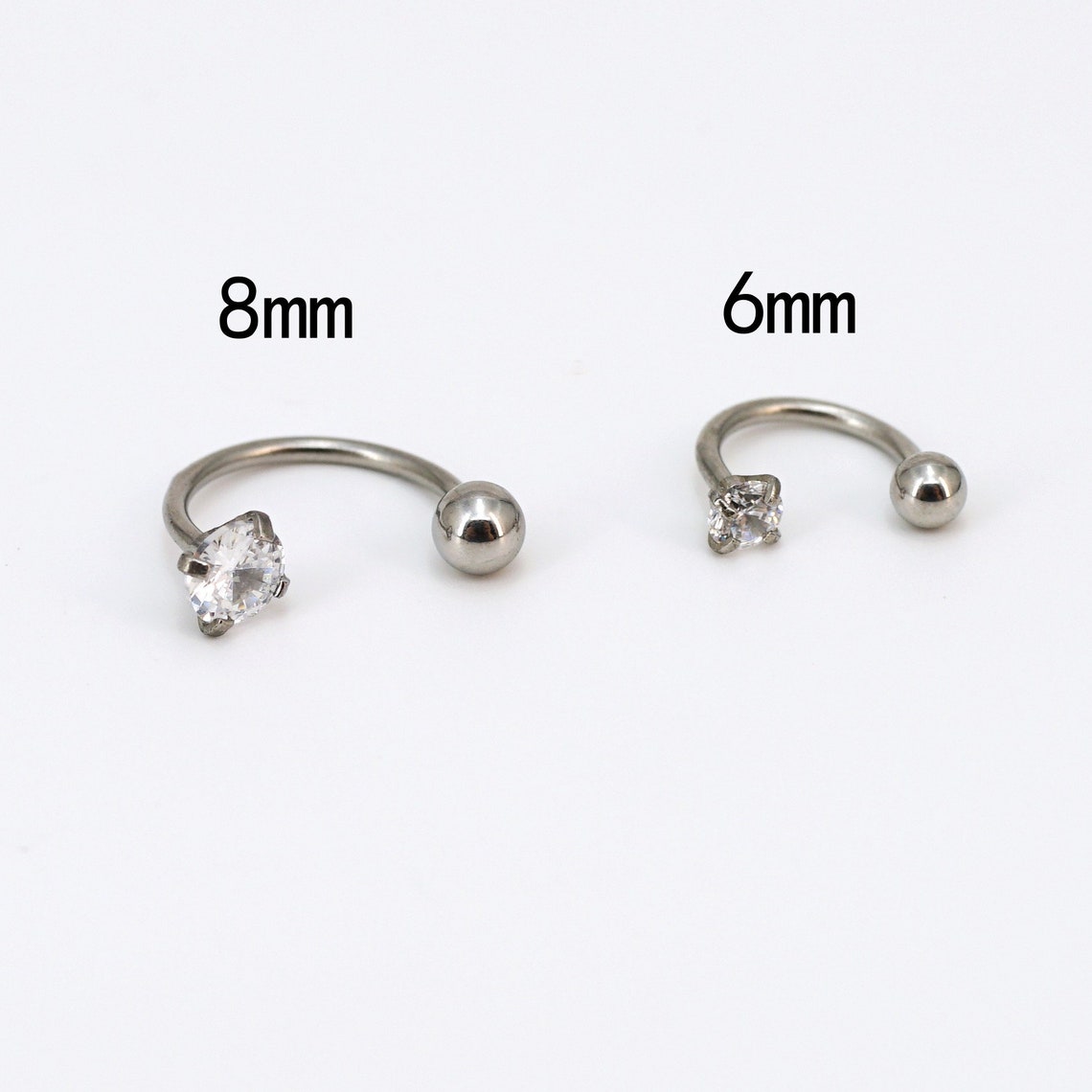 20G Horseshoe Barbell Piercings, Nose Ring