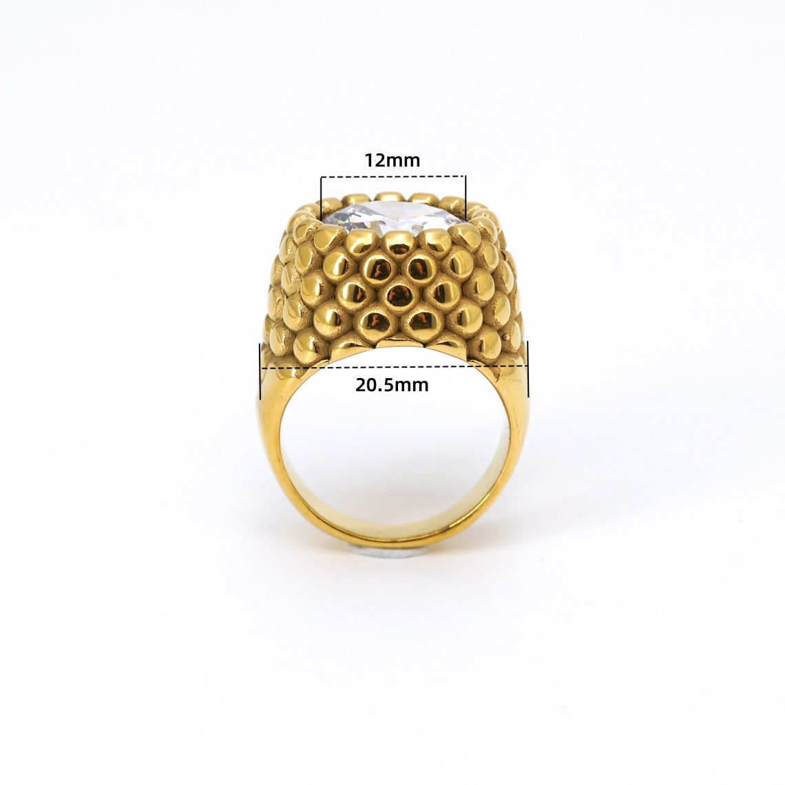 Gorgeous Diamond Dome Ring, Luxury Statement Ring