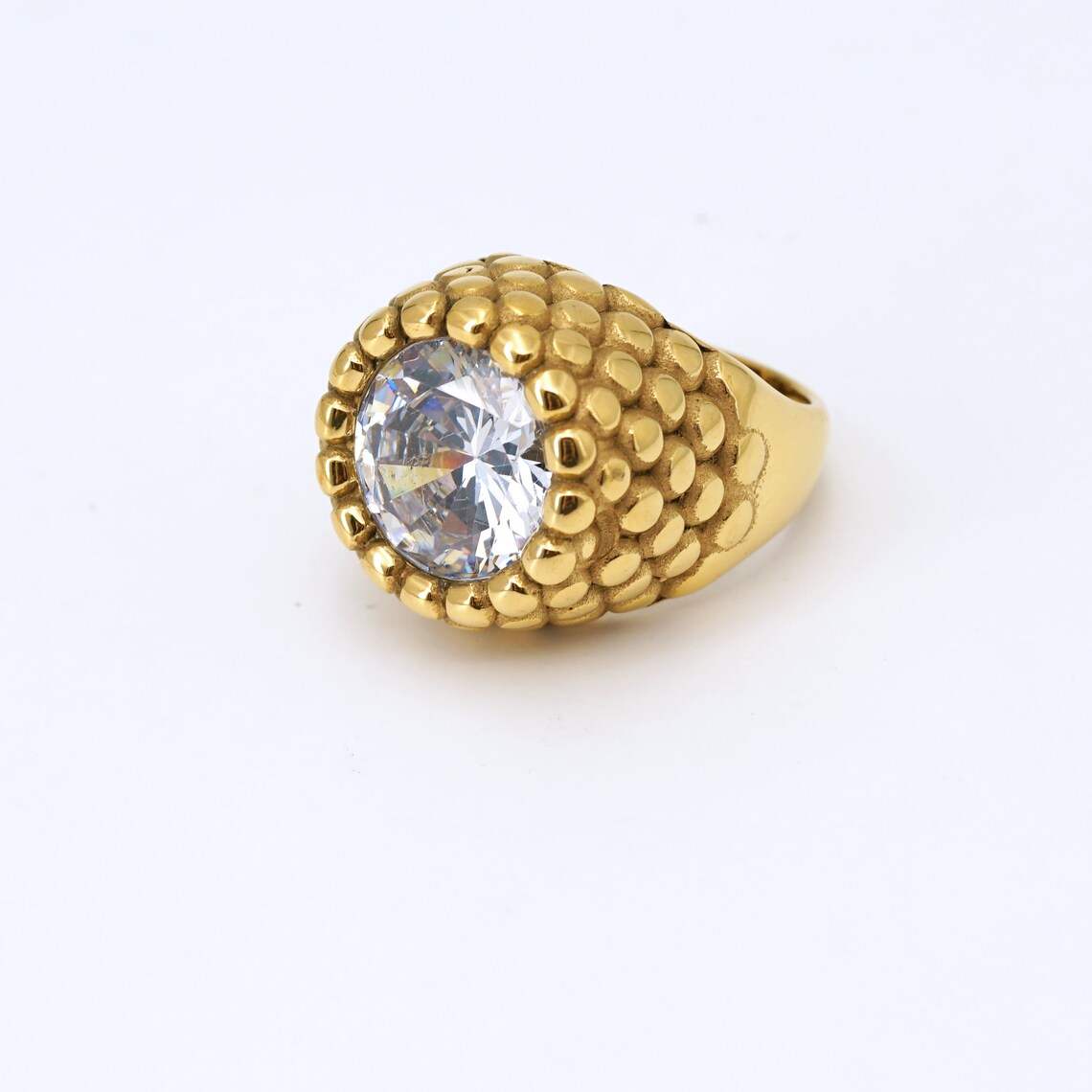 Gorgeous Diamond Dome Ring, Luxury Statement Ring