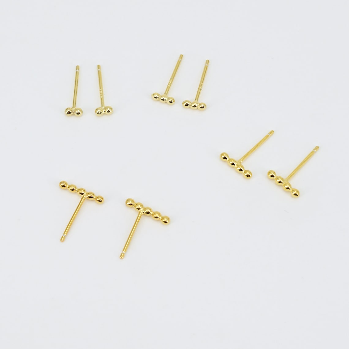 Tiny Bead Stud Earrings