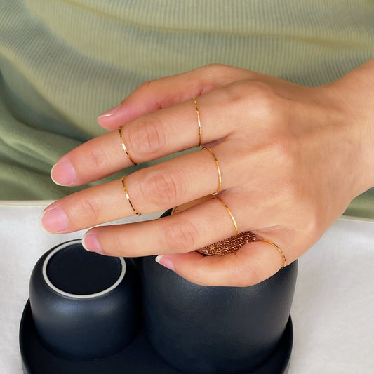 Ultra Thin Gold Ring, Stacking Rings