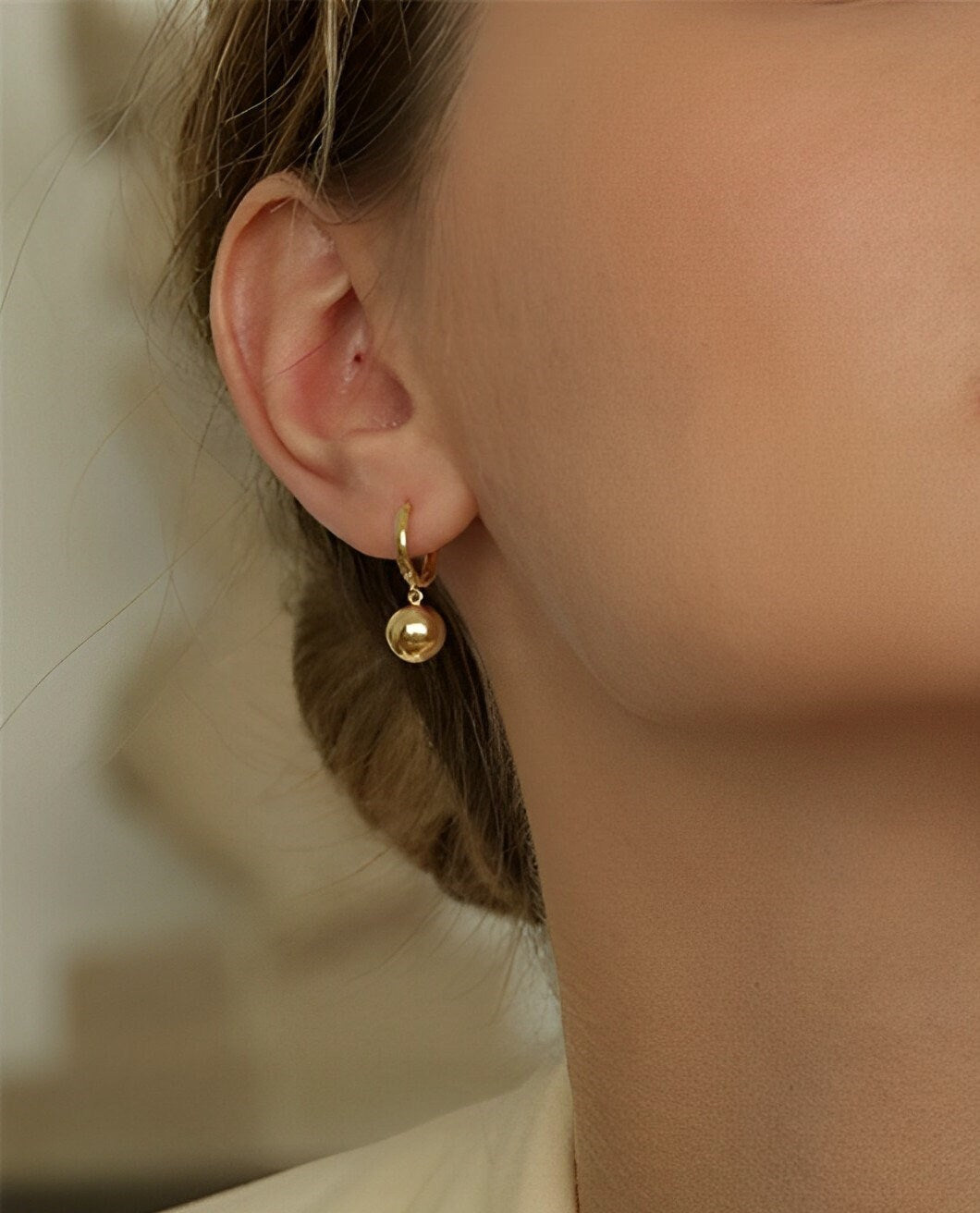 Gold/Silver Ball Dangle Drop Earrings