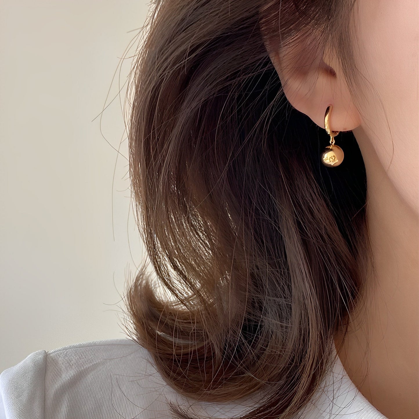 Gold/Silver Ball Dangle Drop Earrings