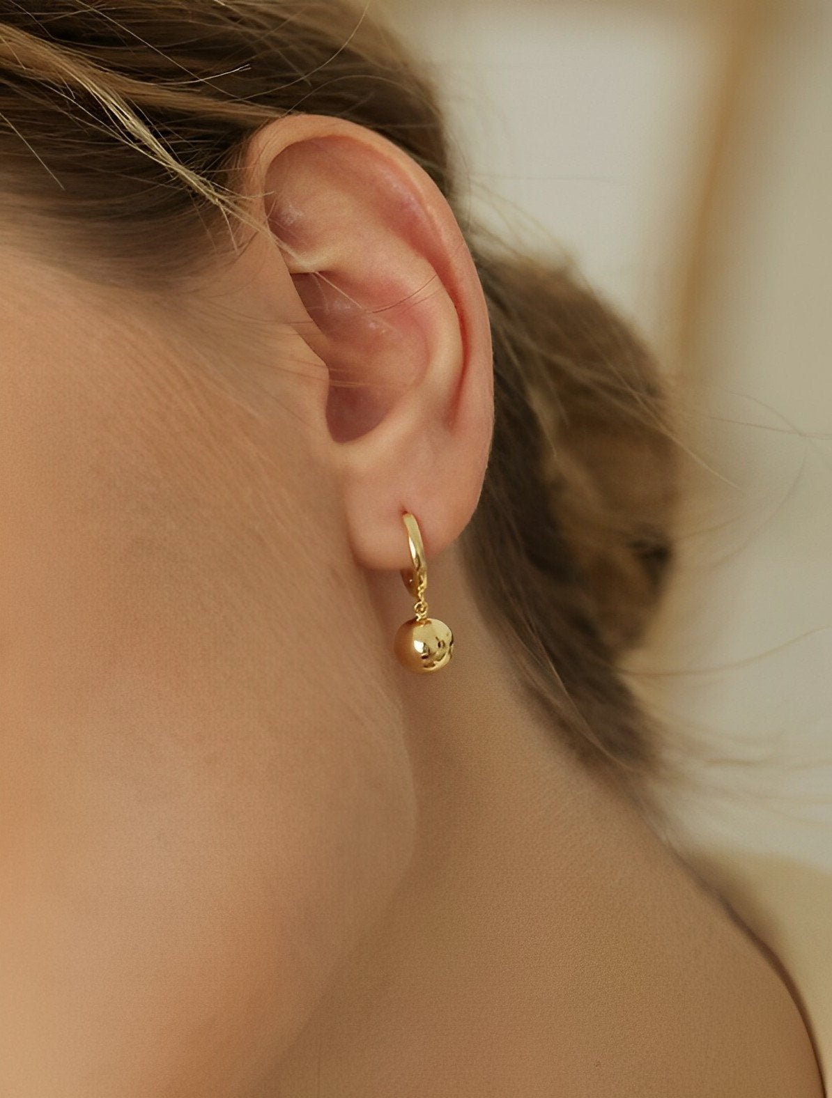 Gold/Silver Ball Dangle Drop Earrings