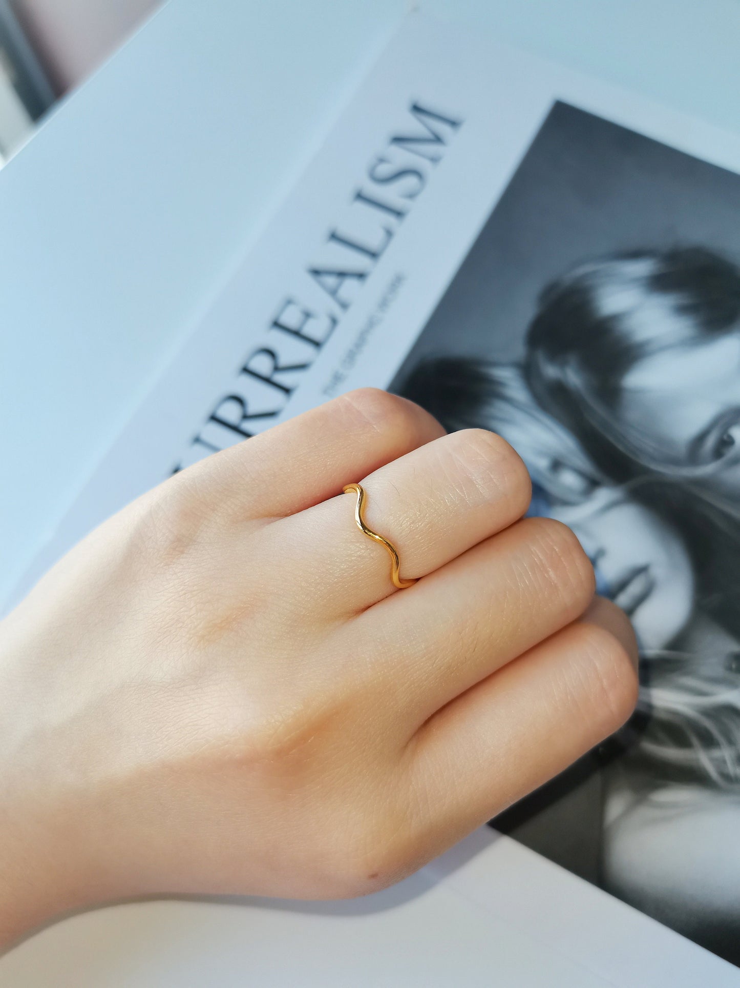 Dainty Curved Ring, Stacking Rings