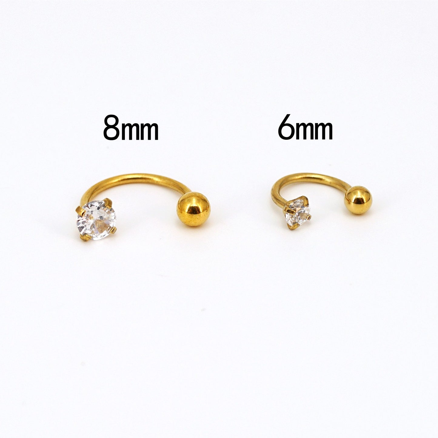 20G Horseshoe Barbell Piercings, Nose Ring