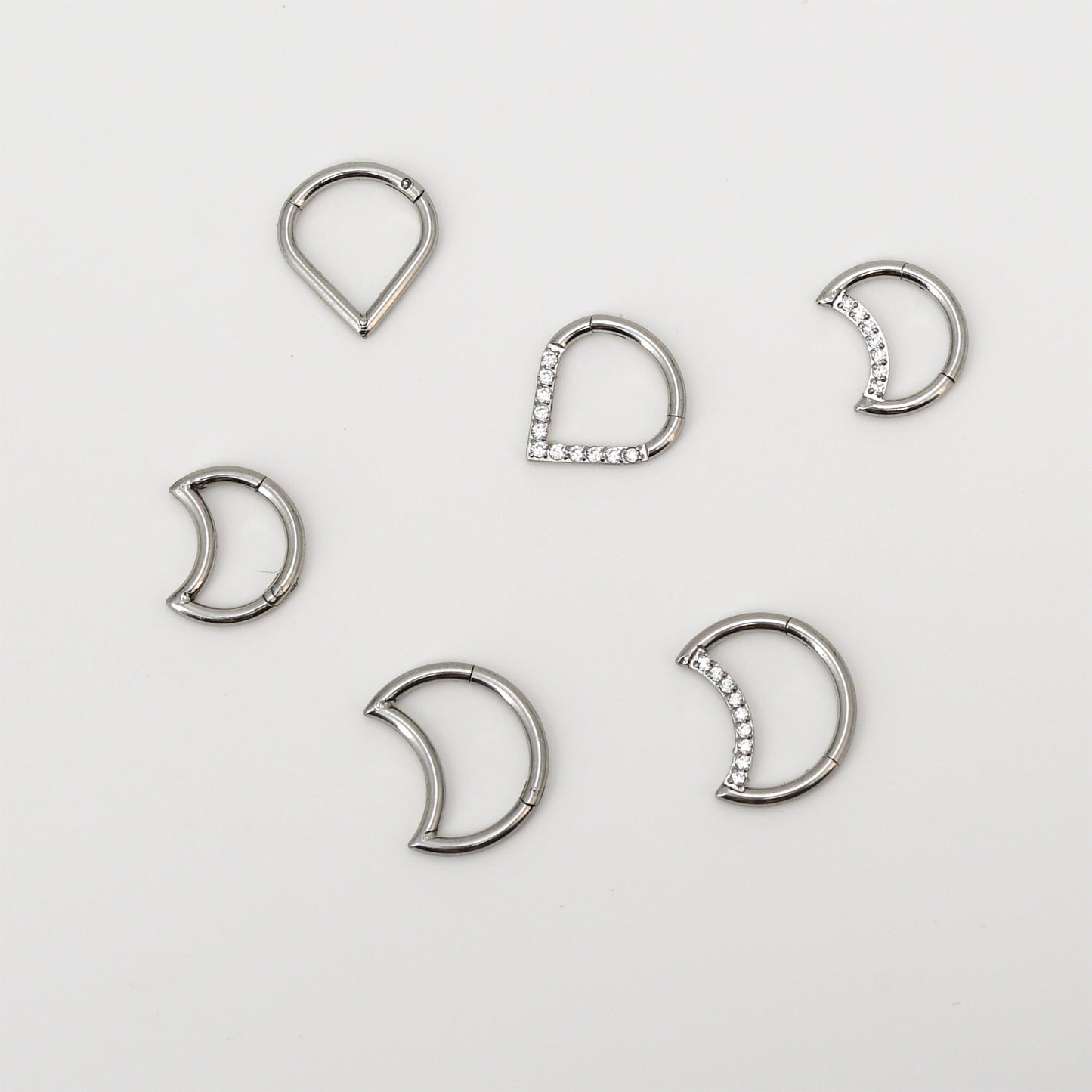 16G Hinged Daith Clicker Hoop, Septum Hoop