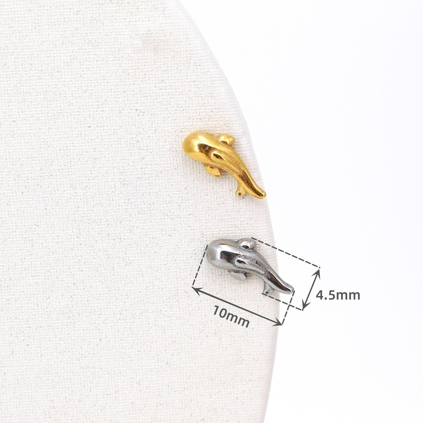 16G Dolphin Cartilage Stud Earring, G23 Titanium