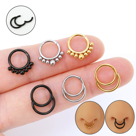 316L Surgical Steel Hinged Daith Hoop Septum Hoop