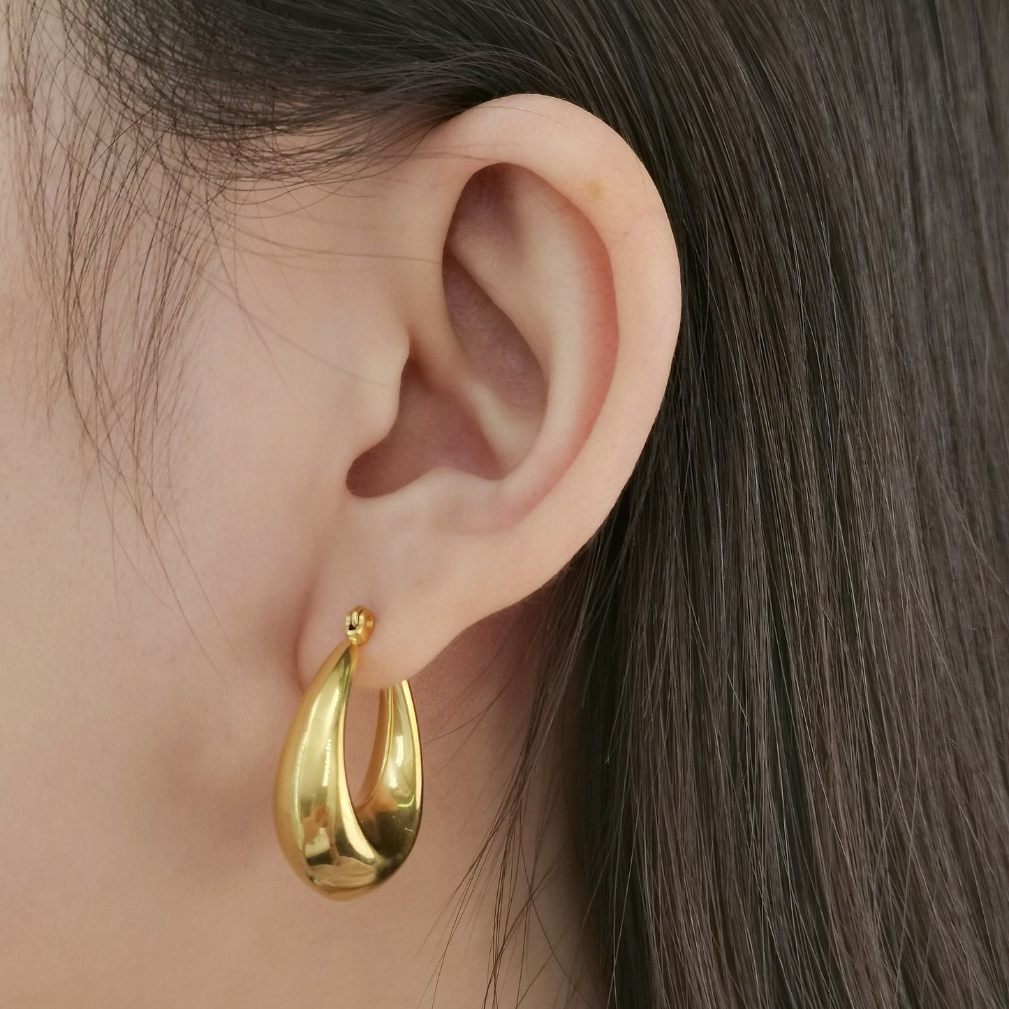 Statement Bold Chunky Thick Hoop Earrings