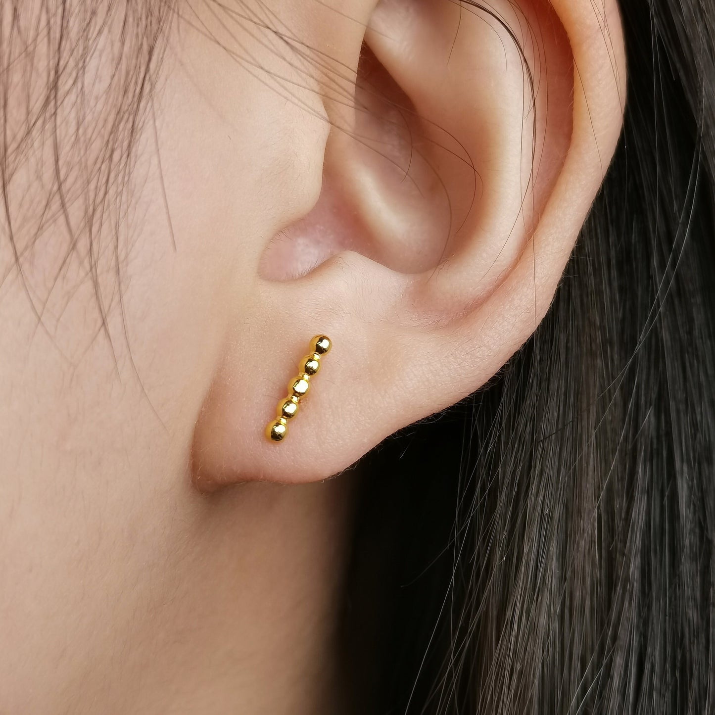 Tiny Bead Stud Earrings