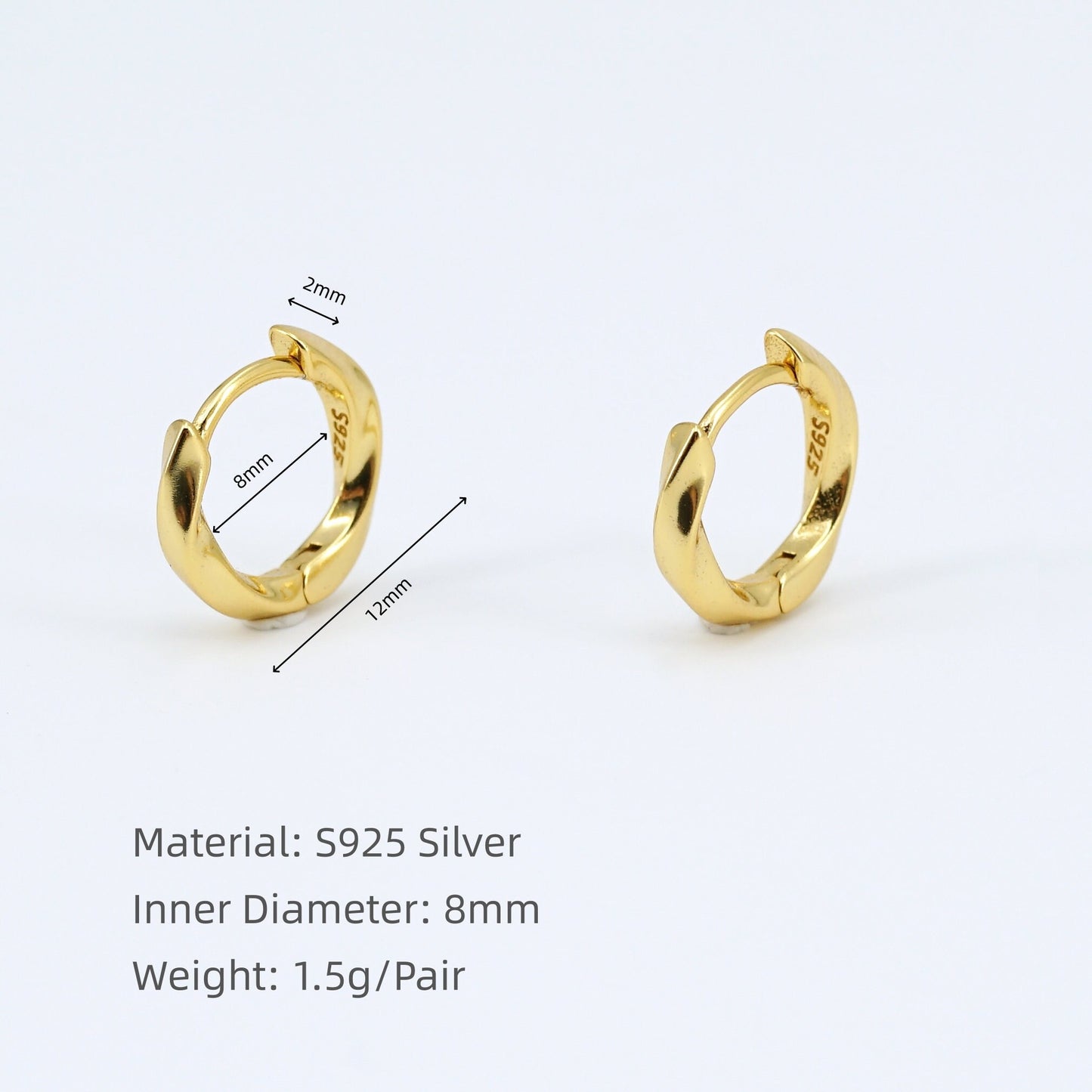 Simple Twist Hoop Earrings