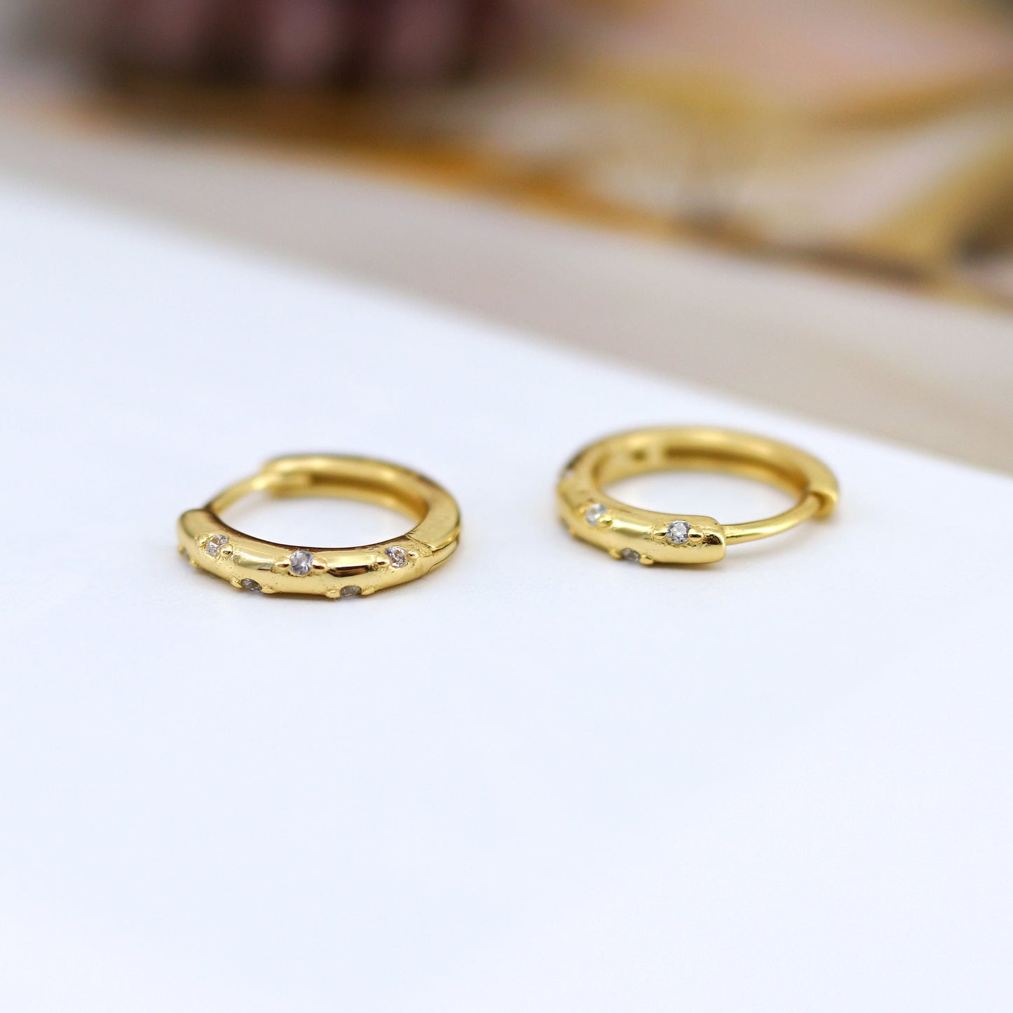 Simple Tiny Huggie Hoop Earrings-A Pair