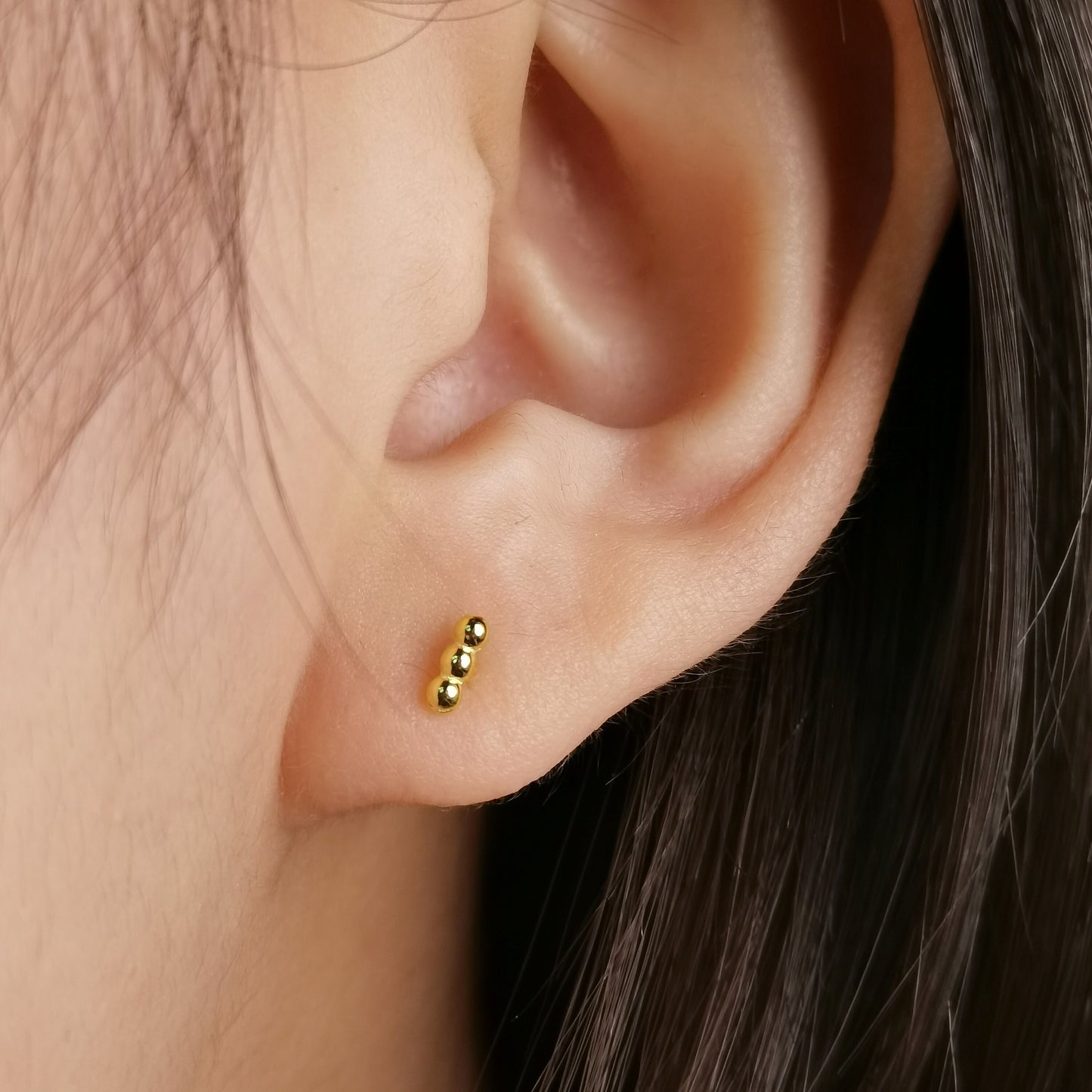 Tiny Bead Stud Earrings