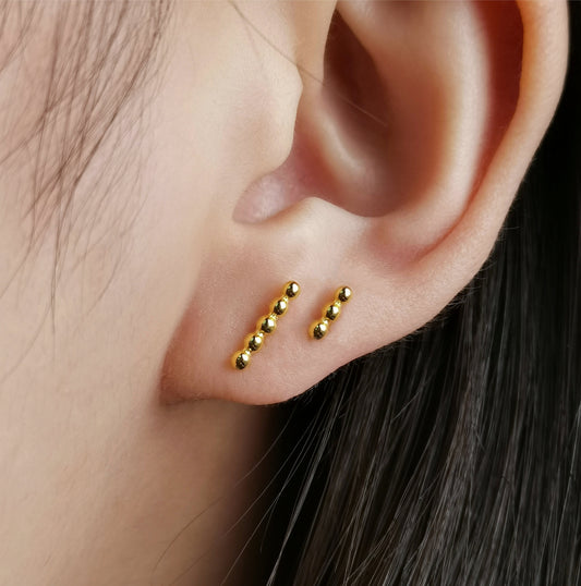 Tiny Bead Stud Earrings