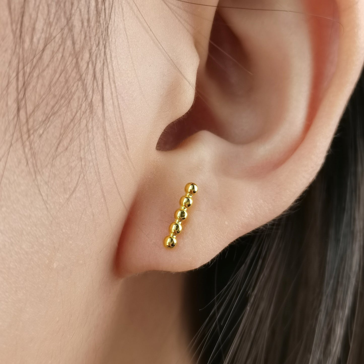 Tiny Bead Stud Earrings