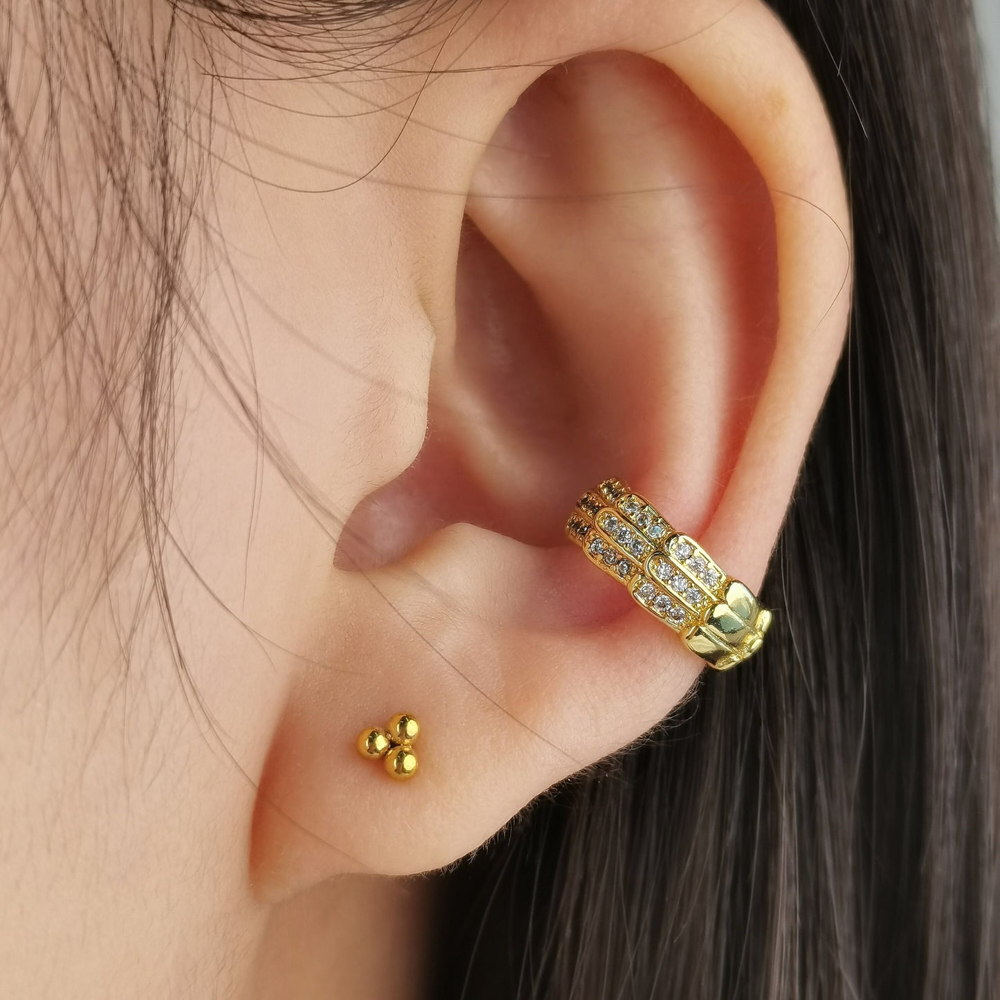 No Piercing Needed CZ Ear Cuff, Conch Cuff Earring