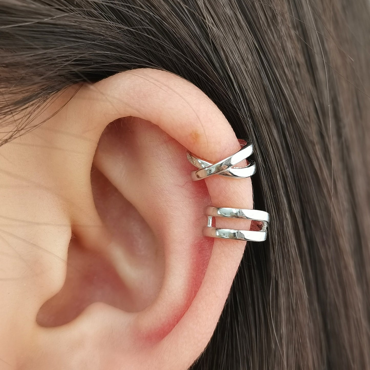 Sterling Silver Ear Cuf, None Piercing Conch Cuff Earring