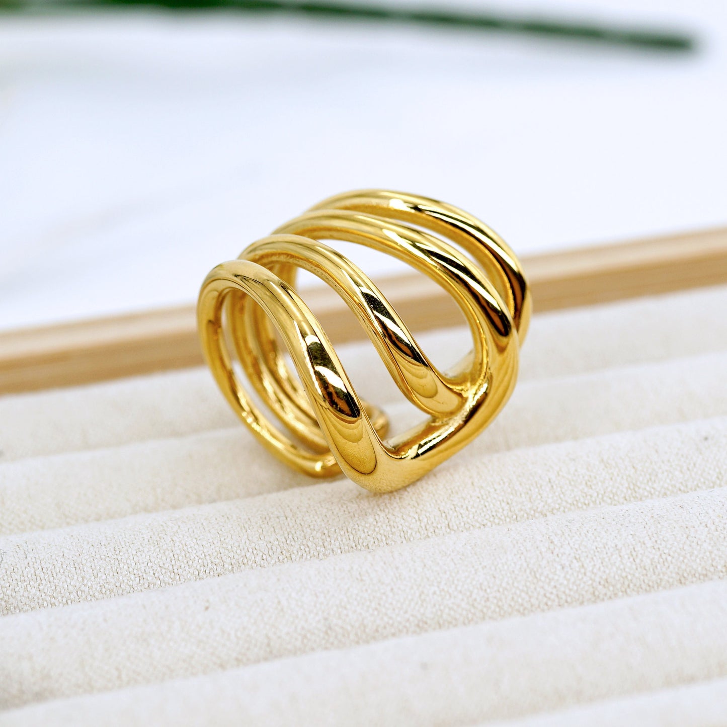 Gold Wrap Ring, Wraparound Ring