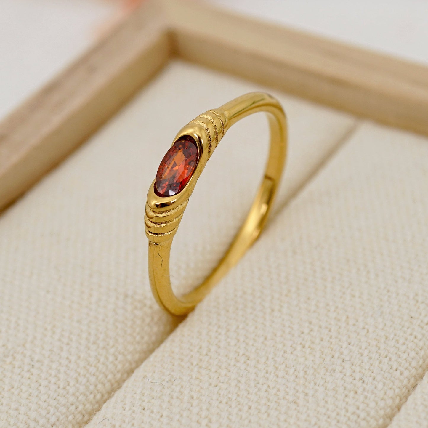 Vintage Garnet Ring, Ruby Ring