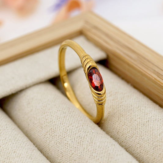 Vintage Garnet Ring, Ruby Ring