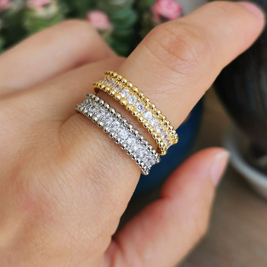 Full Diamond Eternity Band, Paved CZ Ring