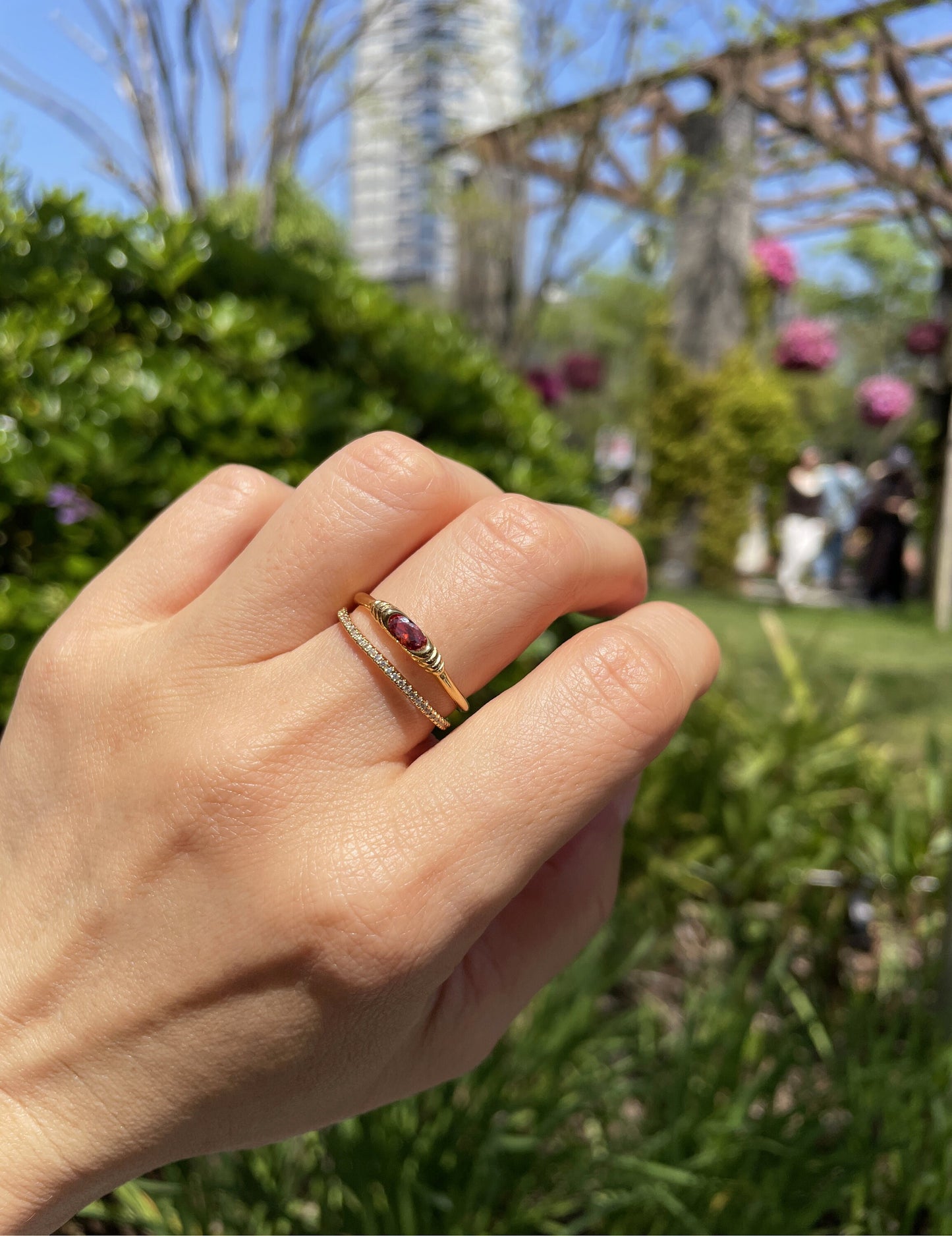 Vintage Garnet Ring, Ruby Ring