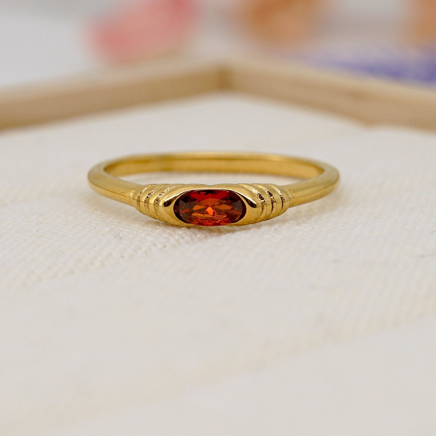 Vintage Garnet Ring, Ruby Ring