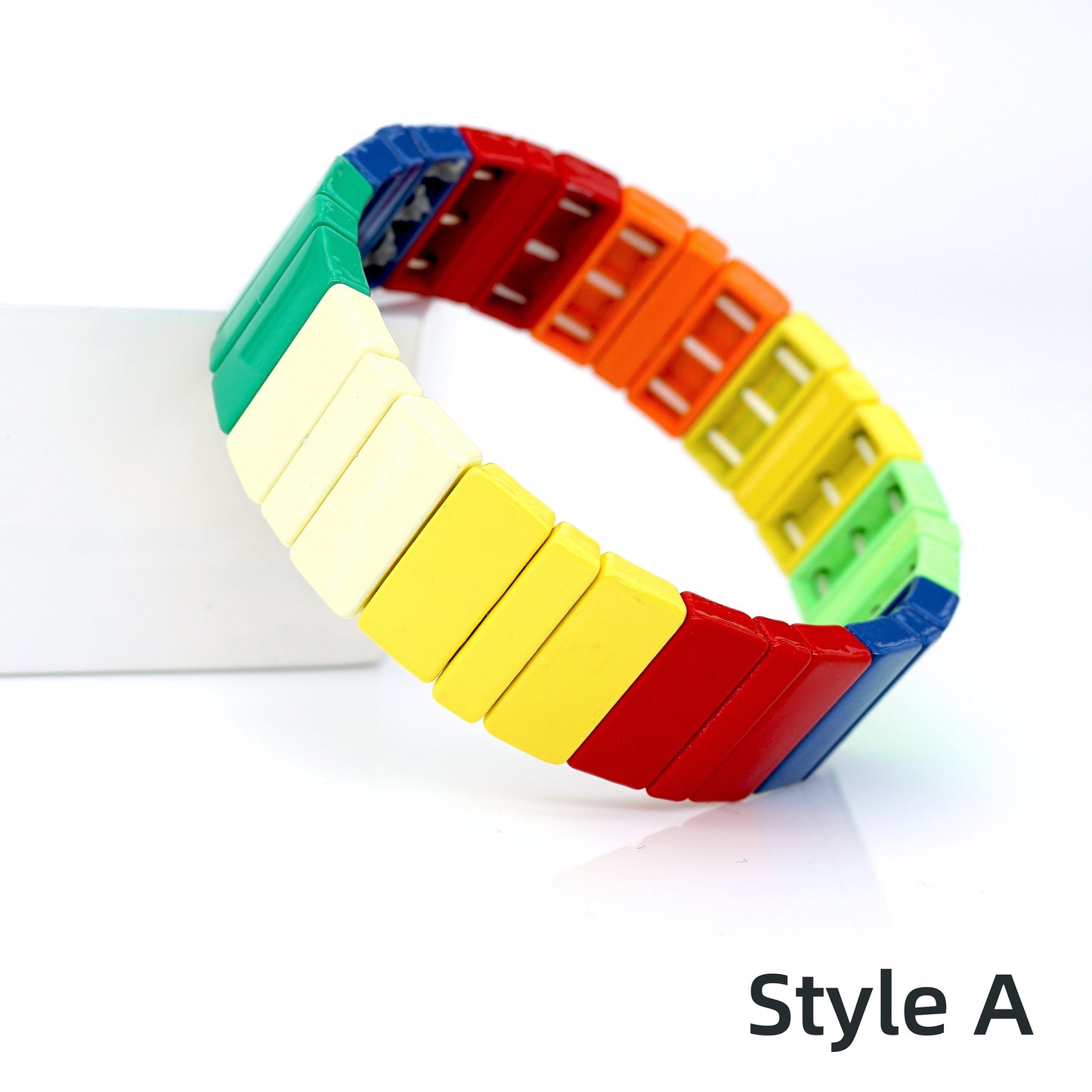 Summer Enamel Tile Beads Bracelets, Boho Bracelets