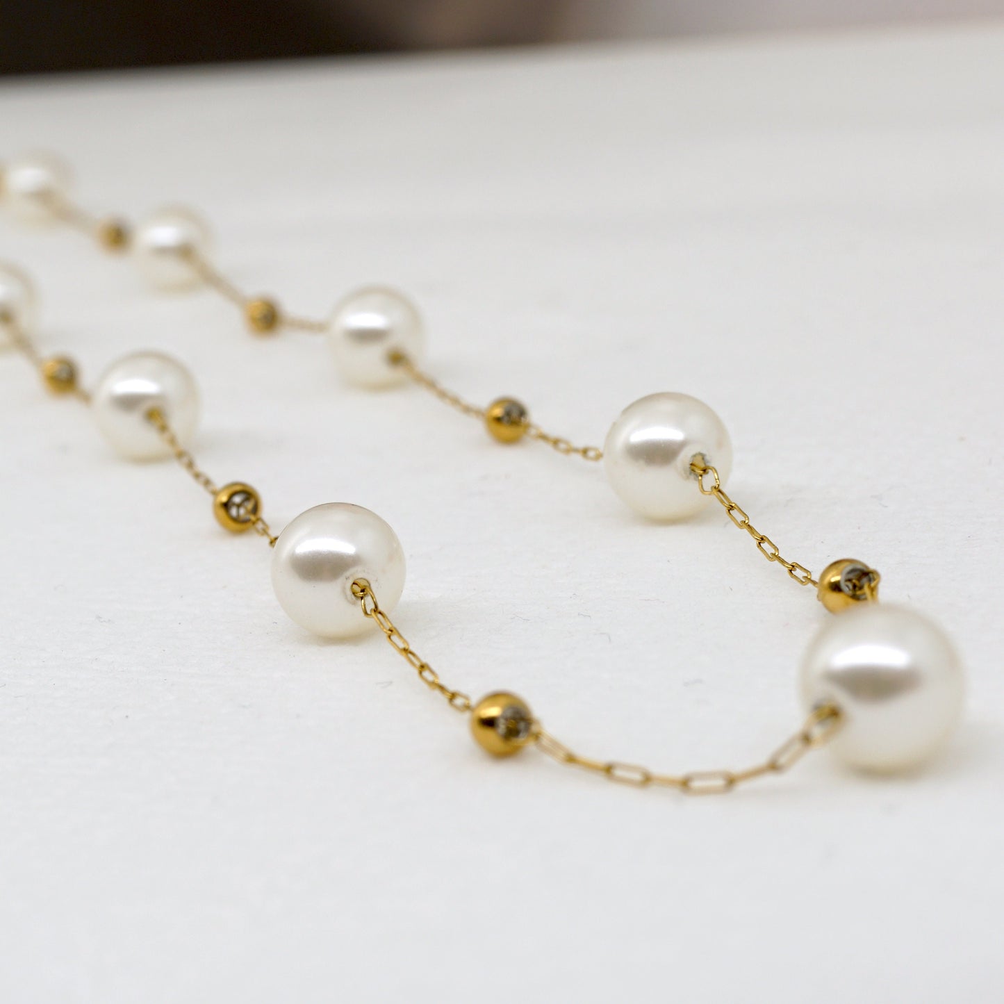 Floating Pearl Satellite Necklace