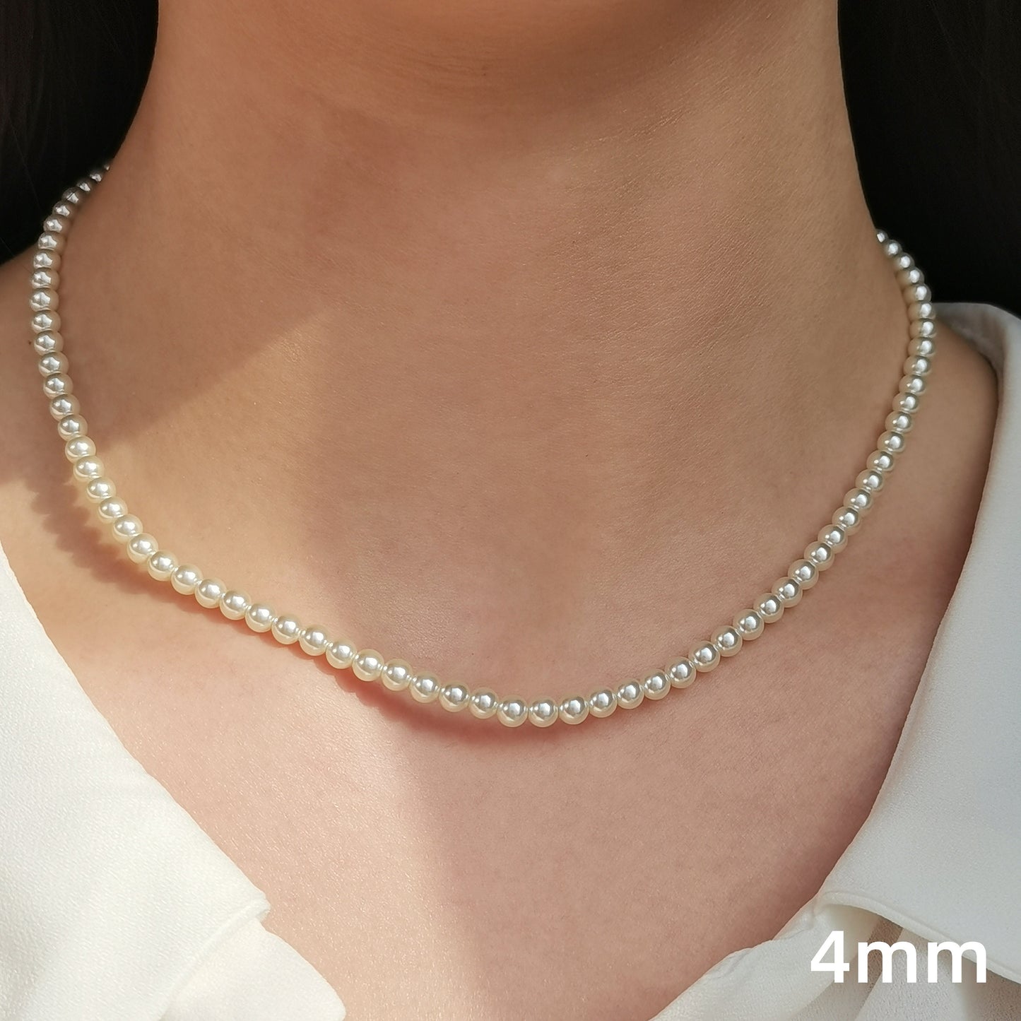 Classic Swarovski Crystal Pearl Necklace