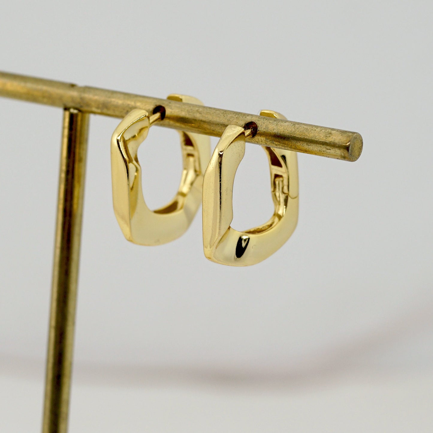 Rectangle Hoop Earrings Geometric Hoops