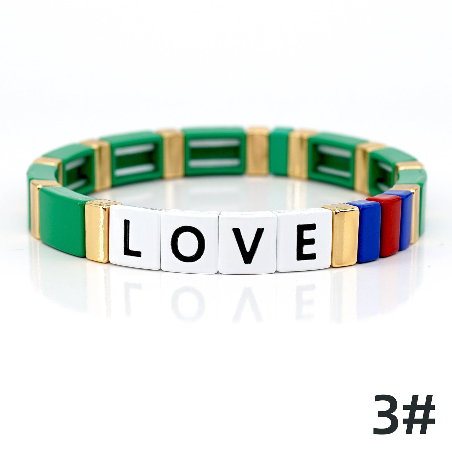 Rainbow Bracelet for Summer, Colorblock Enamel Bracelets Set